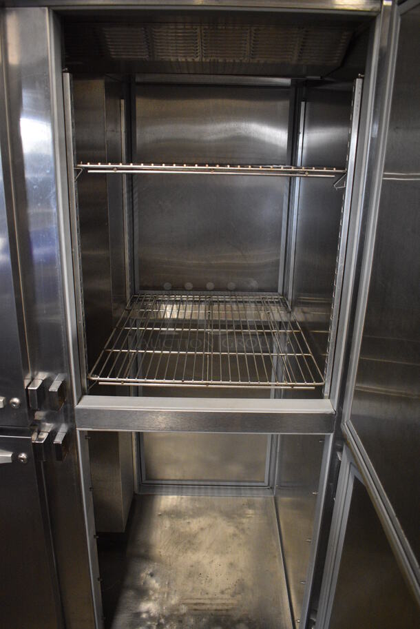 Beverage Air Model PRD48 Stainless Steel Commercial 4 Half Size Door Reach In Pass Through Cooler. 208/230 Volts, 1 Phase. 52x38x85. Tested and Working! - Image 6 of 7