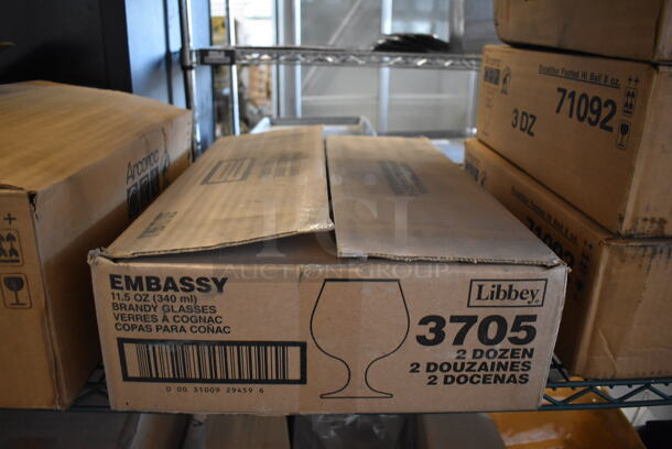 5 Boxes of Various BRAND NEW! Glasses; 3 Boxes of 36 Arcoroc Hi Ball, Box of 24 Embassy Brandy and Box of 36 Arcoroc Excalibur Goblet. 5 Times Your Bid! - Image 6 of 12