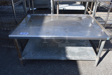 Stainless Steel Equipment Stand w/ Metal Under Shelf. 49x31x24.5