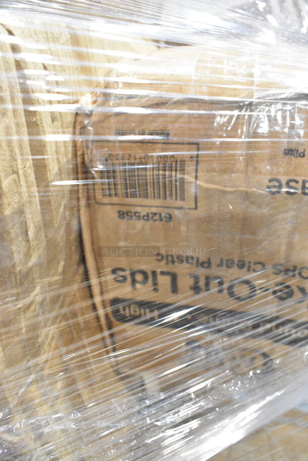 22 BRAND NEW Boxes Including 128HD8COMBO ChoiceHD 8 oz. Microwavable Translucent Plastic Deli Container and Lid Combo Pack - 240/Case, Dart 85MFPPHT3 ProPlanet 8 5/16" x 8" x 3" White Mineral-Filled 3 Compartment Hinged Lid Takeout Container, 612P558 Choice 8" Clear Round Plastic Dome Lid - 500/Case. 22 Times Your Bid!  - Image 12 of 12