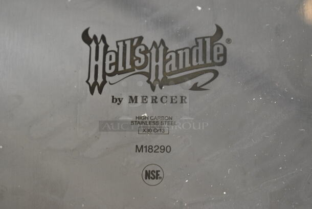 2 BRAND NEW SCRATCH AND DENT! Mercer Culinary M18290 Hell's Handle® High Heat 6" x 5" Heavy-Duty Square Edge Turner. 2 Times Your Bid!  - Image 5 of 6