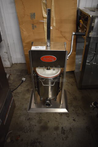 Avantco Commercial Stainless Steel Countertop Manual Sausage Stuffer. 