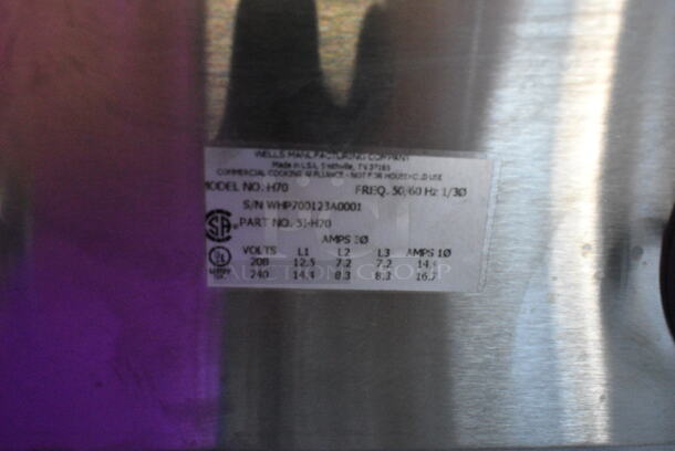 BRAND NEW SCRATCH AND DENT! Wells H70 Stainless Steel Commercial Countertop Electric Powered 2 Burner Hot Plate Range. 208/240 Volts, 1 Phase.  - Image 7 of 7