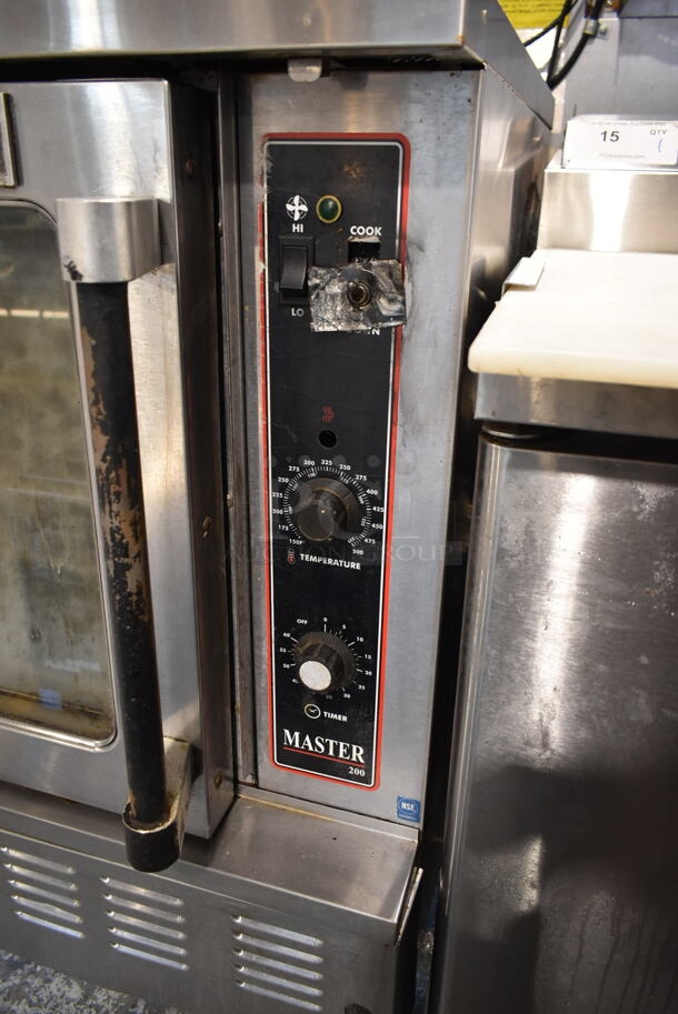 Garland MCO-E-5LE Master 200 Stainless Steel Commercial Natural Gas Powered Half Size Convection Oven w/ View Through Door, Metal Oven Racks and Thermostatic Controls on Metal Legs. - Image 3 of 8