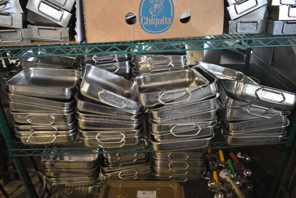 ALL ONE MONEY! Lot of  Large Rectangular Serving Trays With Side Handles.