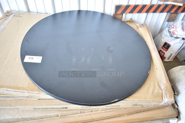 2 BRAND NEW SCRATCH AND DENT! Lancaster Table & Seating Tables; 3492442T 24" x 42" Laminated Rectangular Table Top Reversible Walnut / Oak and Round Tabletop. 2 Times Your Bid! - Image 2 of 4