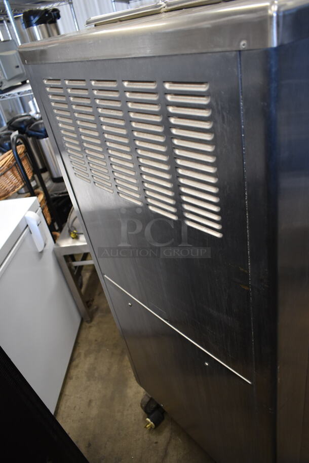 Taylor 339-27 Stainless Steel Commercial Floor Style Air Cooled 2 Flavor w/ Twist Soft Serve Ice Cream Machine on Commercial Casters. 208-230 Volts, 1 Phase.  - Image 9 of 9