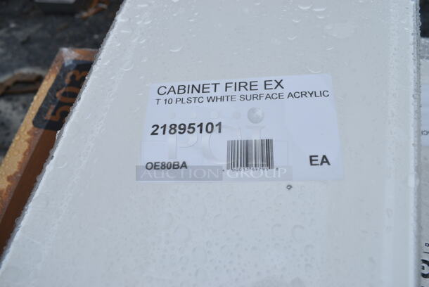 3 BRAND NEW SCRATCH AND DENT! 21895101 Cato 95101 Warrior White Surface-Mounted Fire Extinguisher Cabinet with Clear Pull-Cover for 10 lb. Fire Extinguishers. 3 Times Your Bid!  - Image 5 of 5