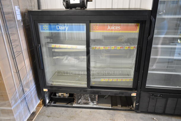 2016 True GDM-41SL-48-HC-LD Metal Commercial 2 Door Reach In Cooler Merchandiser w/ Poly Coated Racks. 115 Volts, 1 Phase. Tested and Powers On But Temps at 56 Degrees - Image 1 of 5