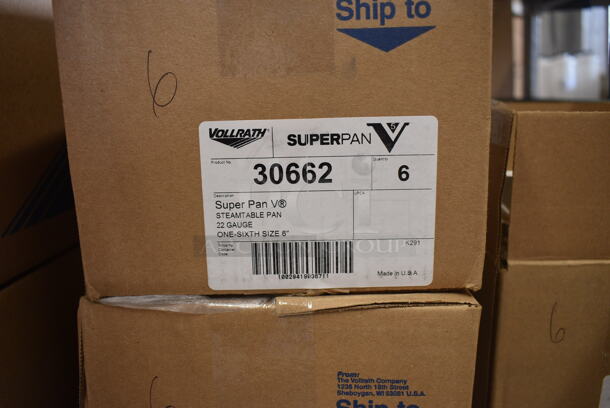 12 BRAND NEW IN BOX! Vollrath Stainless Steel 1/6 Size Drop In Bins. 1/6x6. 12 Times Your Bid! - Image 4 of 4