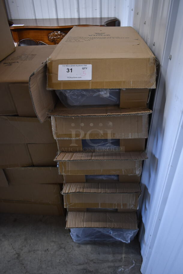 5 Boxes of 12 BRAND NEW! Vigor 247FP138PP 1/3 Size 8" Deep Translucent Polypropylene Food Pan. 5 Times Your Bid! - Image 2 of 4