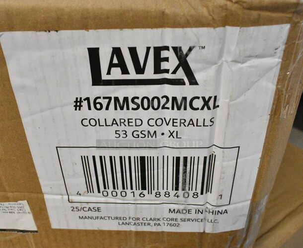 BRAND NEW SCRATCH AND DENT! Lavex 167MS002MCXL White 53 GSM Heavy Weight Microporous Polypropylene Zipper Front Long Sleeve Coveralls with Elastic Wrists and Ankles - XL - 25/Case - Image 3 of 3