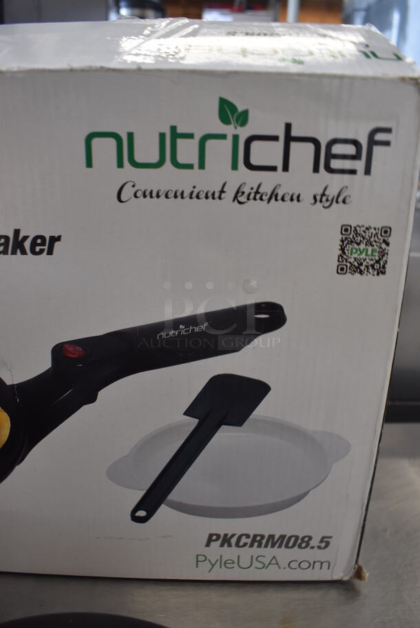 IN ORIGINAL BOX! Nutrichef AZPKCRM08 Metal Countertop Electric Crepe Maker. 120 Volts, 1 Phase. 18x9x3 - Image 5 of 6