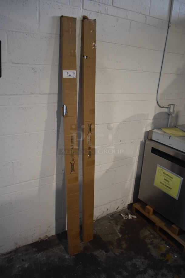 ALL ONE MONEY! Lot of 8 BRAND NEW IN BOX! Regency 460ECP74 Chrome Finish Wire Shelving Poles. 74" - Image 2 of 8