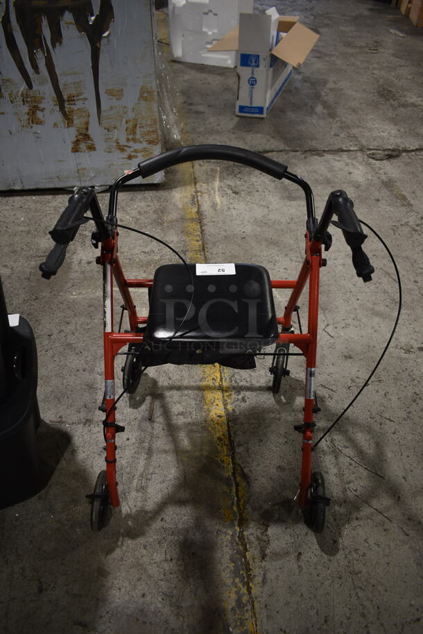 Red and Black Walker on Casters. - Image 3 of 5