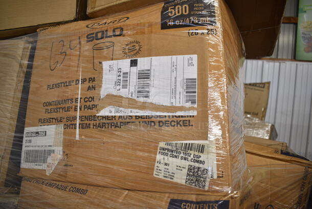 PALLET LOT of 26 BRAND NEW Boxes of Various Items Including Dart 32AJ20 32 oz. White Customizable Foam Travel Cup - 400/Case, Karat KE/BHC96-10 Hinged Containers, 4J6 Dart 4 oz. White Customizable Foam Food Container - 1000/Case, Dart Paper Food Containers, Plastic Cups, Dixie Ultra Bowls, Java Jacket Hot Cup Sleeves, Dart 20HDLC Clear High Dome Lid with No Hole - 1000/Case. 26 Times Your Bid! - Image 8 of 12