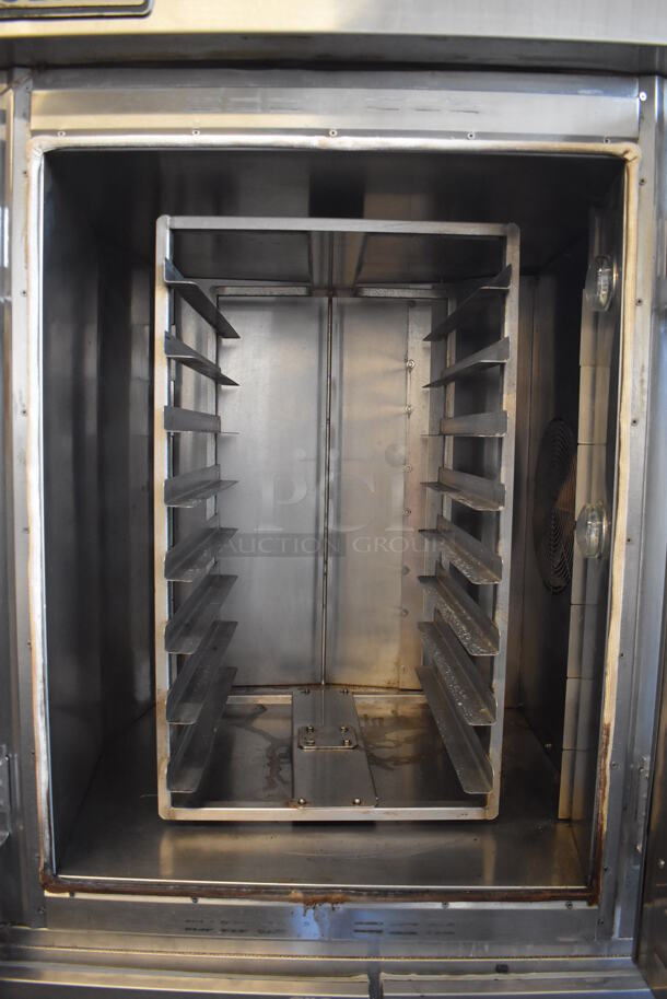 Hobart HO300E Stainless Steel Commercial Floor Style Electric Powered Mini Rotating Rack Oven on HPC800 2 Door Proofer w/ Commercial Casters. 208 Volts, 3 Phase. 48x38x82 - Image 6 of 8