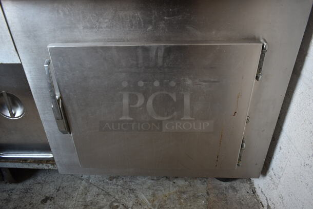 Stainless Steel Commercial Single Door Work Top Cooler w/ Backsplash on Commercial Casters. Tested and Powers On But Does Not Get Cold - Image 6 of 10