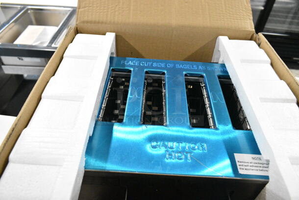 BRAND NEW SCRATCH AND DENT! Avantco 184THD27208 Stainless Steel Medium-Duty Bread/Bagel Switch 4-Slice Commercial Toaster with Wide 1 1/2" Slots. 208 Volts, 1 Phase.  - Image 3 of 4