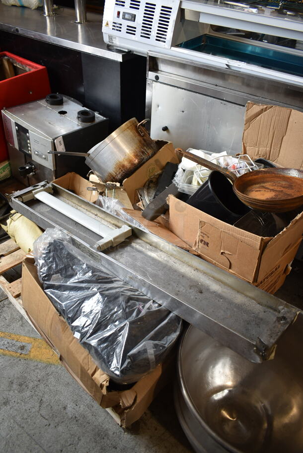 PALLET LOT OF Various Items Including Metal Skillets and Sauce Pans - Image 2 of 4