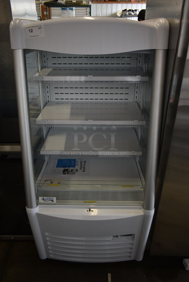 BRAND NEW SCRATCH AND DENT! Avantco 193MAC26HCW Metal Commercial Floor Style Grab N Go Open Merchandiser w/ Metal Shelves. 110-120 Volts, 1 Phase. Tested and Working! - Image 1 of 6