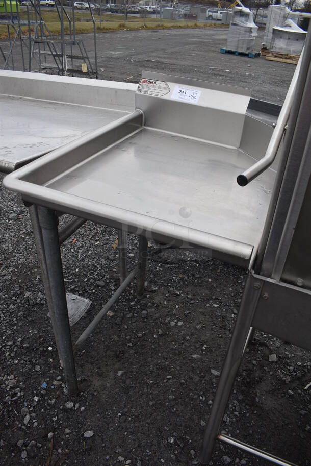 Eagle Stainless Steel Commercial Left Side Clean Side Dishwasher Table. Goes GREAT w/ Lots 239 and 240! 24x30x43 - Image 4 of 5