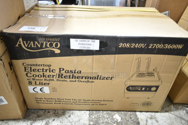 BRAND NEW IN BOX! Avantco 177PC201 Stainless Steel Commercial Countertop Electric Powered Pasta Cooker. 208/240 Volts, 1 Phase. - Image 2 of 4