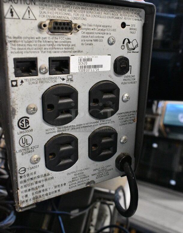 11 Various Items Including 2 Par POS Monitors, 2 NCR POS Monitors, 2 Verifone Credit Card Reader, 2 Epson M244A Receipt Printer, Epson M129B Receipt Printer, 2 APC Uninterruptible Power Supply. 11 Times Your Bid!  - Image 11 of 12