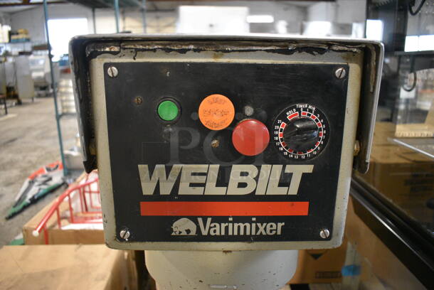 Varimixer Welbilt Model W40 Metal Commercial Floor Style 40 Quart Planetary Mixer w/ Stainless Steel Mixing Bowl and Dough Hook Attachment. 208/230 Volts, 3 Phase. 22x34x37 - Image 2 of 5