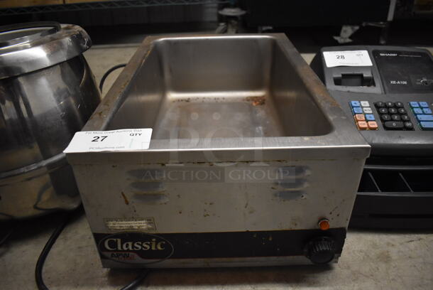 American Permanent Ware W-3V Stainless Steel Commercial Countertop Food Warmer. 120 Volts, 1 Phase. 14.5x24x9. Tested and Working! - Image 1 of 5