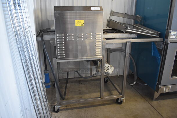 Belshaw Adamatic TG-50 Stainless Steel Commercial Floor Style Thermoglaze Icing Machine on Commercial Casters. 208 Volts, 1 Phase. 61x34x54.5 - Image 3 of 8