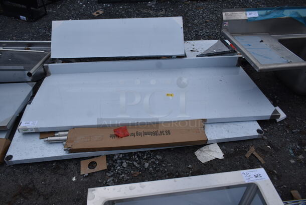 BRAND NEW SCRATCH AND DENT! Regency 600TSB3072S 30" x 72" 16-Gauge Stainless Steel Commercial Work Table with 4" Backsplash and Undershelf - Image 2 of 6