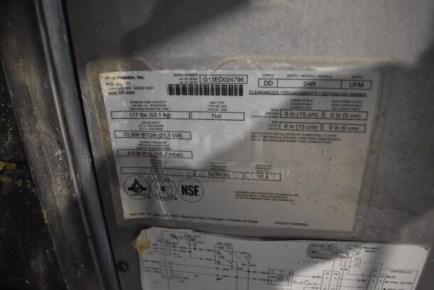2013 Pitco Frialator DD 24R UFM Stainless Steel Commercial Natural Gas Powered Donut Fryer w/ Grease Trap. 72,000 BTU. 29x43x56 - Image 7 of 8