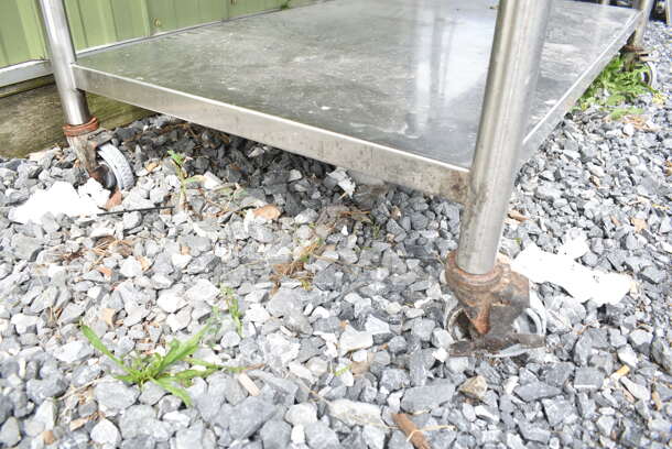 Stainless Steel Commercial Table w/ Drawer and Under Shelf on Commercial Casters.  - Image 4 of 5