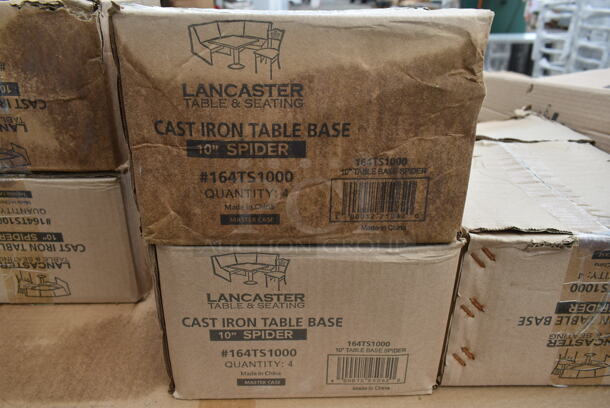 2 Boxes of 4 BRAND NEW SCRATCH AND DENT! Lancaster Table & Seating 164TS1000 10" Cast Iron Table Base Spider. 2 Times Your Bid! - Image 2 of 3