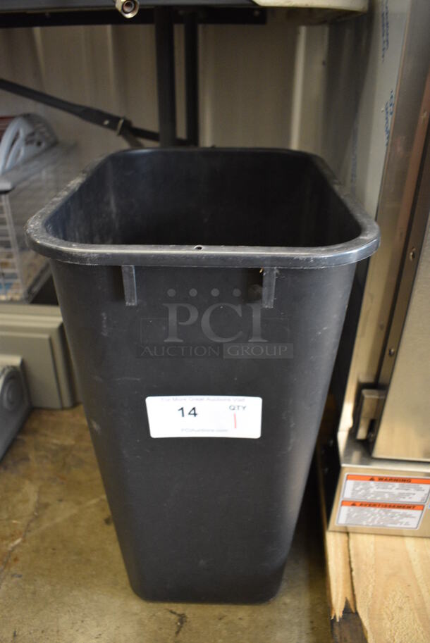 Black Poly Trash Can. 11.5x15.5x20.5