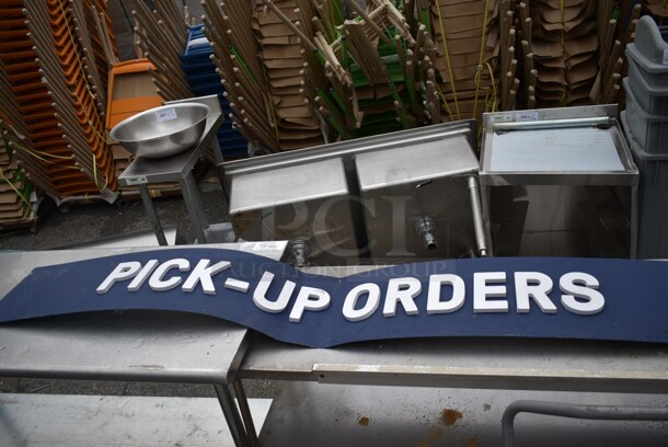 Pick Up Orders Sign.