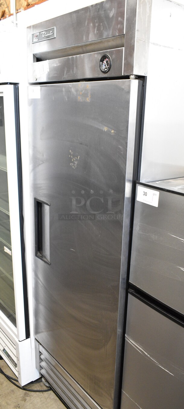 2017 True T-19F Stainless Steel Commercial Single Door Reach In Freezer w/ Poly Coated Racks and Commercial Casters. 115 Volts, 1 Phase. Tested and Powers On But Does Not Get Cold - Image 1 of 6