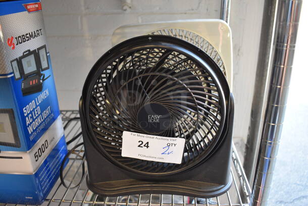 2 Poly Fans; Easy Home and Massey. 11x5x11, 11x5x12.5. 2 Times Your Bid!
