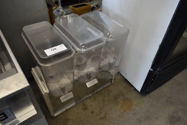 Crathco Stainless Steel Commercial Countertop 3 Hopper Refrigerated Beverage Machine. 115 Volts, 1 Phase. Tested and Working! - Image 2 of 6