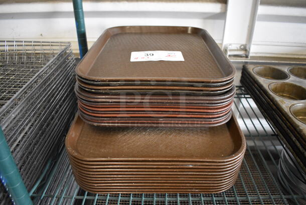 ALL ONE MONEY! Lot of 26 Various Poly Food Trays! 10.5x14x1, 12x16x1