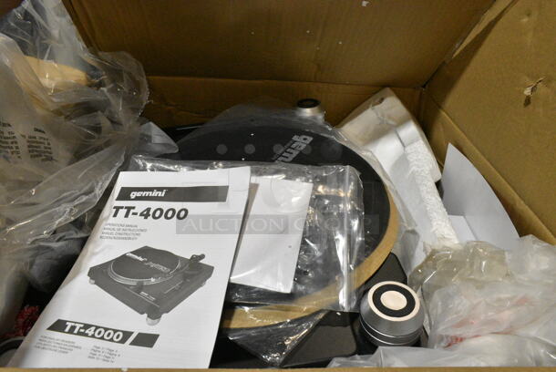 2 IN ORIGINAL BOX! Items Including LP-RLXTX-BLK Relaxatilt Foot Massager, Gemini TT-4000 Record Player. 2 Times Your Bid!  - Image 4 of 4