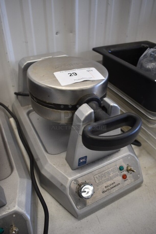 Waring Model WW180 Stainless Steel Commercial Countertop Belgian Waffle Maker. 120 Volts, 1 Phase. 10x17.5x9.5. Tested and Working! - Image 2 of 6