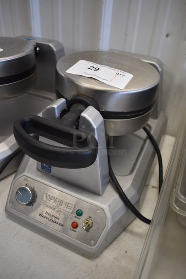 Waring Model WW180 Stainless Steel Commercial Countertop Belgian Waffle Maker. 120 Volts, 1 Phase. 10x17.5x9.5. Tested and Working! - Image 3 of 6