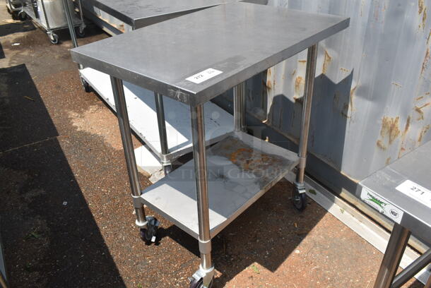 Regency Stainless Steel Table w/ Metal Under Shelf on Commercial Casters. - Image 2 of 3