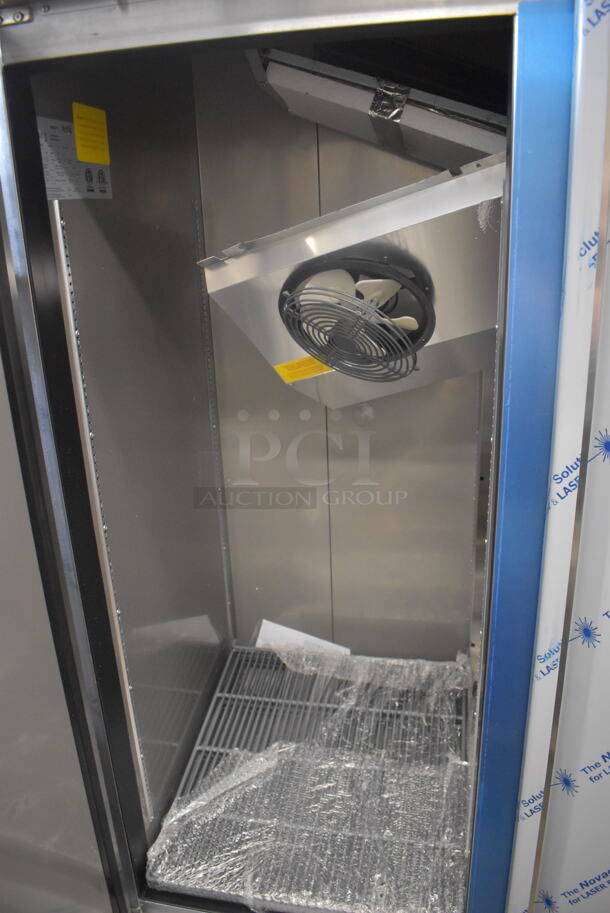 SCRATCH AND DENT! 2023 Avantco A Plus AP-49F 55 1/4" Stainless Steel Solid Door Reach-In Freezer. 115 Volts 1 Phase. Tested and Powers On But Does Not Get Cold - Image 4 of 6