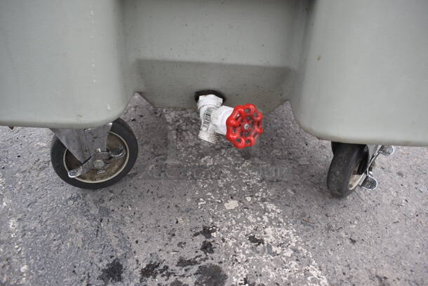 Cambro Green Gray Poly Insulated Portable Ice Bin on Commercial Casters. 23x31x29 - Image 6 of 6
