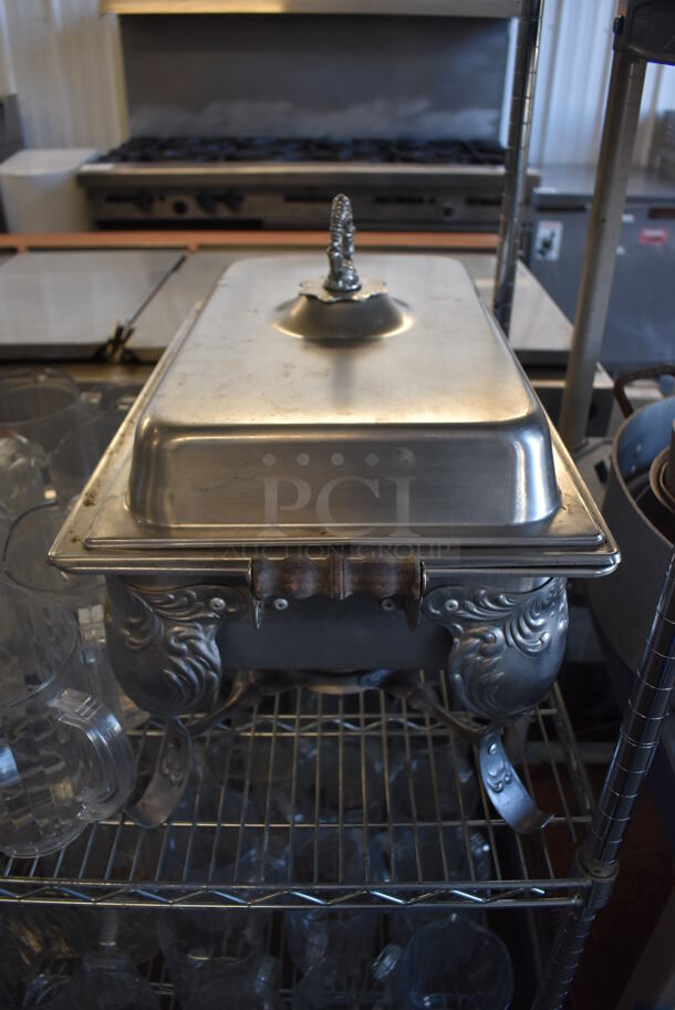 ALL ONE MONEY! Tier Lot of Various Items Including Metal Chafing Dish and Poly Pitchers - Image 3 of 7