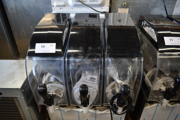 BRAND NEW! 2021 SPM I-PRO 3 E Stainless Steel Commercial Countertop 3 Hopper Slushie Machine. 115 Volts, 1 Phase. Stock Pictures Used - Image 3 of 7