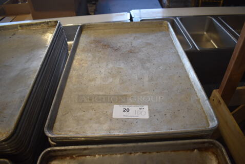 100 Metal Full Size Baking Pans. 18x26x1. 100 Times Your Bid!